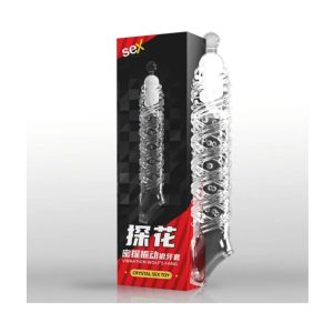 UltraMax 8.5" Reusable Penis Sleeve Extension – Male Enlargement, Delay, & Vibrating Clitoral Stimulator